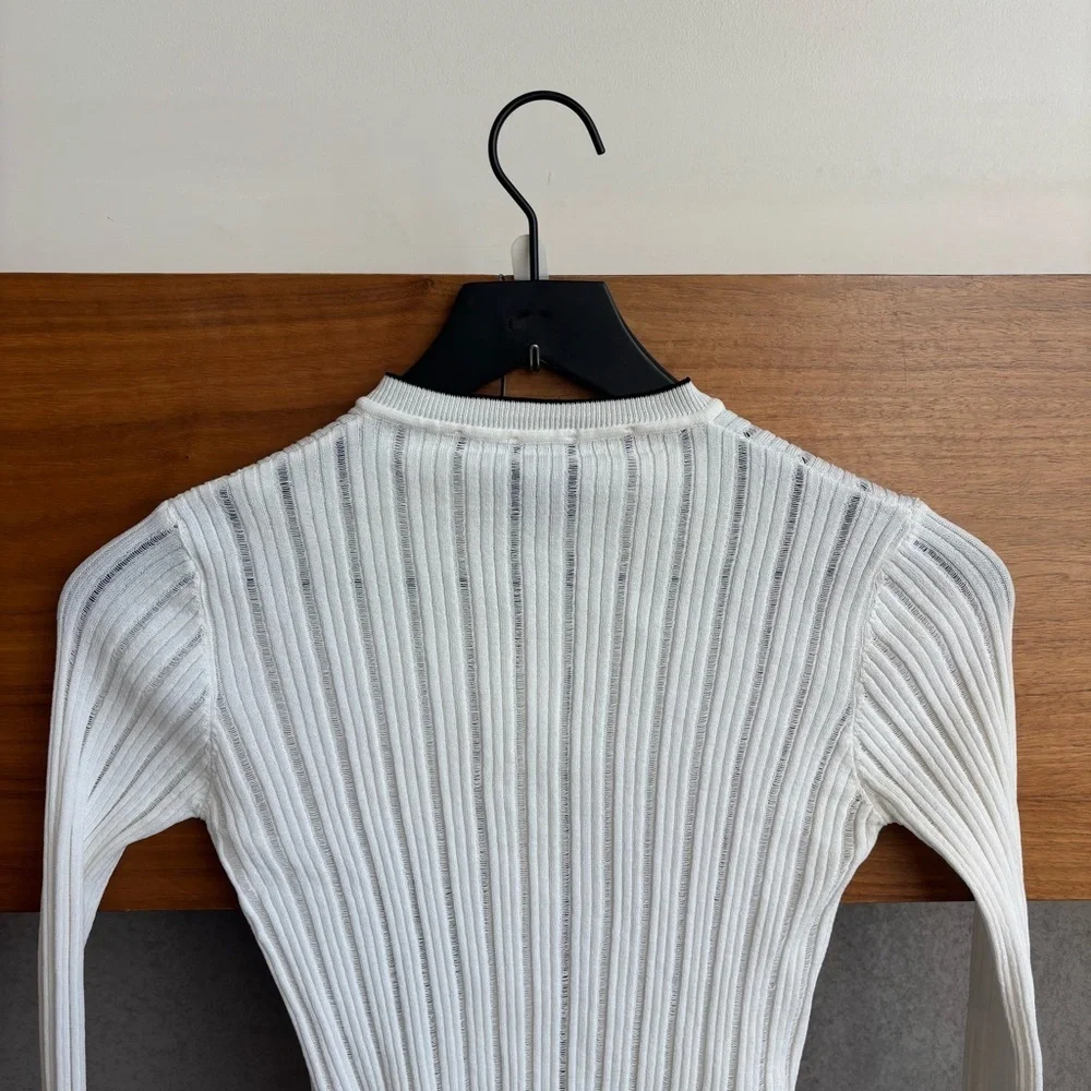 Pinko Long Sleeves Cable Cardigan, Size XS
